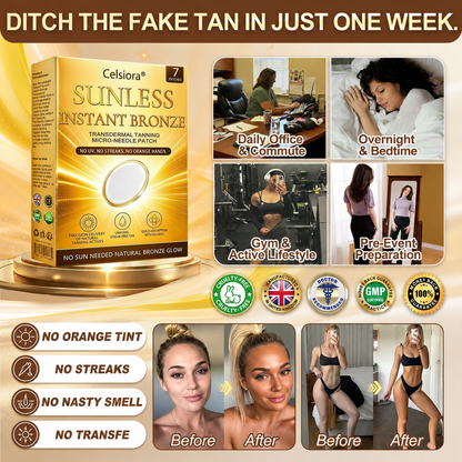 𝑶𝒇𝒇𝒊𝒄𝒊𝒂𝒍 𝑺𝒕𝒐𝒓𝒆 | ☀️ Celsiora® 𝐒𝐮𝐧𝐥𝐞𝐬𝐬 𝐈𝐧𝐬𝐭𝐚𝐧𝐭 𝐁𝐫𝐨𝐧𝐳𝐞 𝐓𝐚𝐧𝐧𝐢𝐧𝐠 𝐌𝐢𝐜𝐫𝐨𝐧𝐞𝐞𝐝𝐥𝐞 𝐏𝐚𝐭𝐜𝐡 🇬🇧 (𝐉𝐮𝐬𝐭 𝐨𝐧𝐜𝐞 𝐚 𝐝𝐚𝐲) 𝐕𝐢𝐬𝐢𝐛𝐥𝐞 𝐁𝐫𝐨𝐧𝐳𝐞 𝐆𝐥𝐨𝐰 𝐢𝐧 𝟕 𝐃𝐚𝐲𝐬 ✅ 𝐍𝐨 𝐔𝐕, 𝐍𝐨 𝐎𝐫𝐚𝐧𝐠𝐞, 𝐍𝐨 𝐒𝐭𝐫𝐞𝐚𝐤𝐬, 𝐍𝐨 𝐃𝐇𝐀, 𝐍𝐨 𝐌𝐞𝐬𝐬.