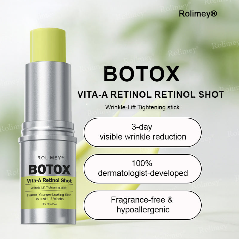 👨‍⚕️Made and Shipped from the USA ✅Rolimey® Botox & Vita-A Retinol Shot Wrinkle-Lift Tightening stick- Last Day Promotion 70% OFF🔥LAST DAY 70% OFF