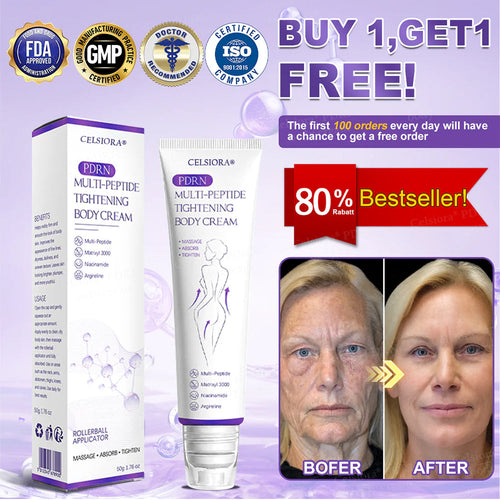 ❤FDA Official: Celsiora® PDRN Multi-Peptide Massaging Body Roller Cream- Anti-aging, Hydrating, Skin Firming & Lifting, Skin Repair, Even Tone, Acne and Dark Spot Treatment, Wart and Mole Removal, and Psoriasis Relief.