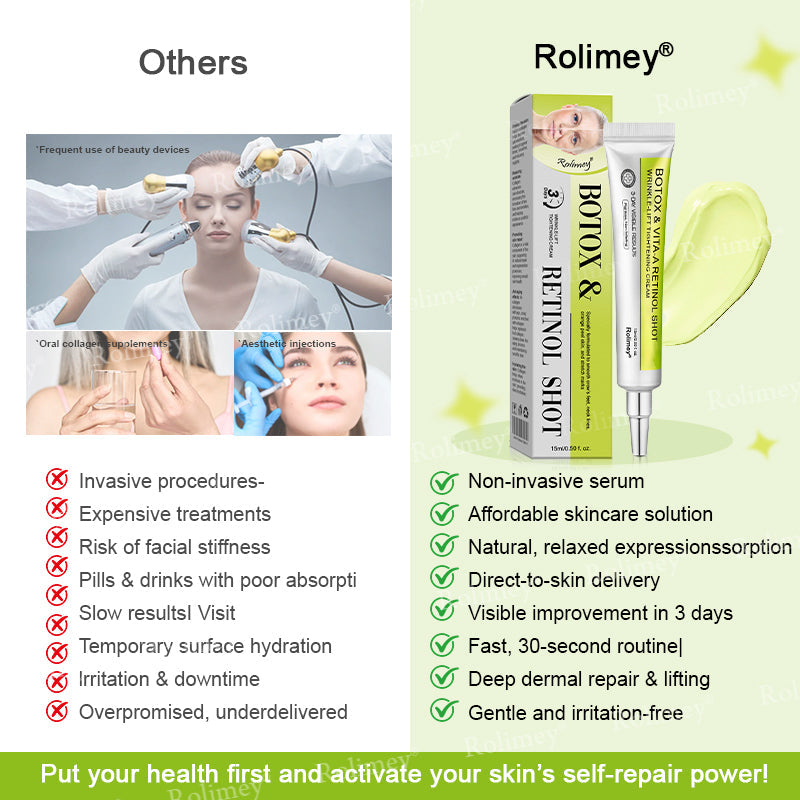 🏅👨‍⚕️Made and shipped from the USA 💫Rolimey® Botox & Vita-A Retinol Shot Wrinkle-Lift Tightening cream - Last Day Promotion 70% OFF