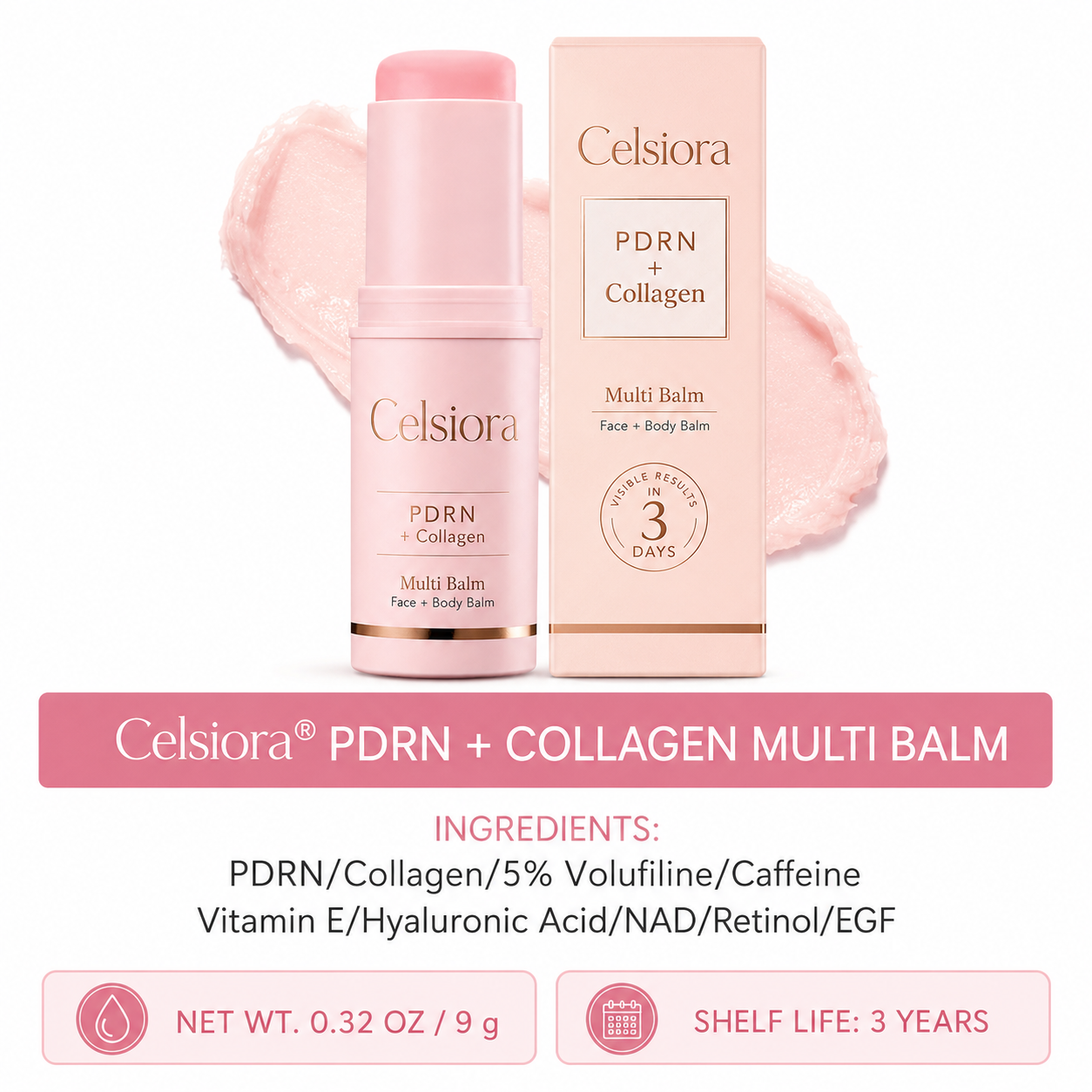 👩‍⚕️💙Made and shipped from USA 💫Celsiora® PDRN + Collagen Wrinkle-Lift Tightening Serum Stick - Last Day Promotion 70% OFF