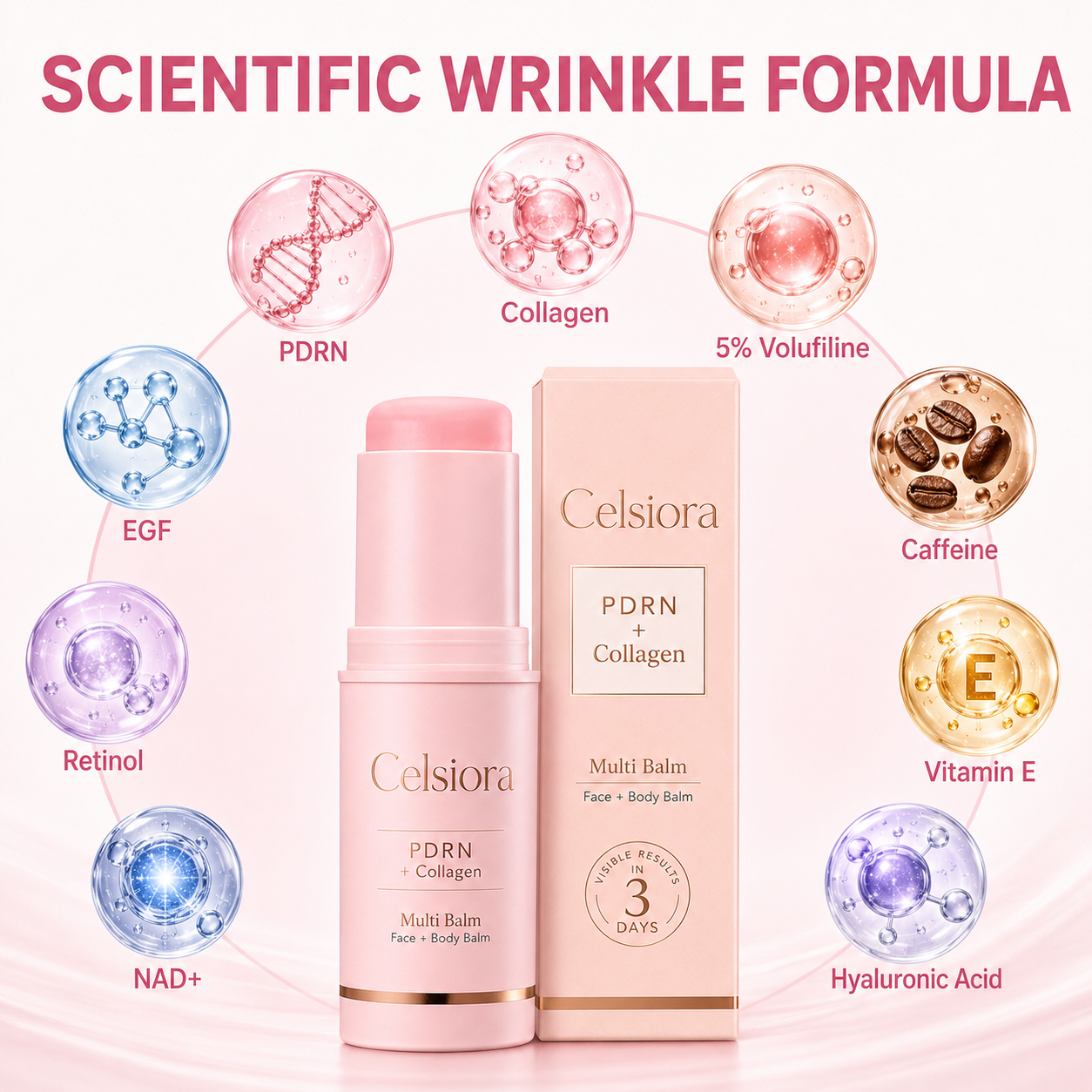 👩‍⚕️💙Made and shipped from USA 💫Celsiora® PDRN + Collagen Wrinkle-Lift Tightening Serum Stick - Last Day Promotion 70% OFF