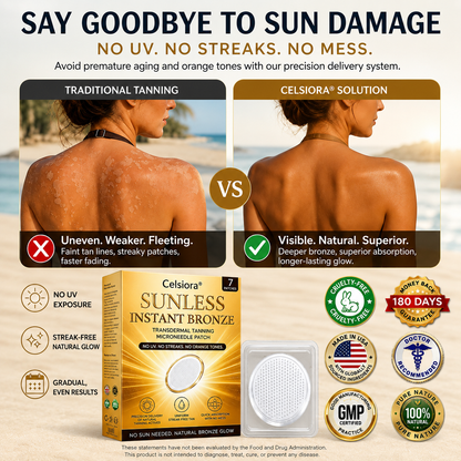 𝑶𝒇𝒇𝒊𝒄𝒊𝒂𝒍 𝑺𝒕𝒐𝒓𝒆 | ☀️ Celsiora® 𝐒𝐮𝐧𝐥𝐞𝐬𝐬 𝐈𝐧𝐬𝐭𝐚𝐧𝐭 𝐁𝐫𝐨𝐧𝐳𝐞 𝐓𝐚𝐧𝐧𝐢𝐧𝐠 𝐌𝐢𝐜𝐫𝐨𝐧𝐞𝐞𝐝𝐥𝐞 𝐏𝐚𝐭𝐜𝐡  (𝐉𝐮𝐬𝐭 𝐨𝐧𝐜𝐞 𝐚 𝐝𝐚𝐲) 𝐕𝐢𝐬𝐢𝐛𝐥𝐞 𝐁𝐫𝐨𝐧𝐳𝐞 𝐆𝐥𝐨𝐰 𝐢𝐧 𝟕 𝐃𝐚𝐲𝐬 ✅ 𝐍𝐨 𝐔𝐕, 𝐍𝐨 𝐎𝐫𝐚𝐧𝐠𝐞, 𝐍𝐨 𝐒𝐭𝐫𝐞𝐚𝐤𝐬, 𝐍𝐨 𝐃𝐇𝐀, 𝐍𝐨 𝐌𝐞𝐬𝐬. (upsell)