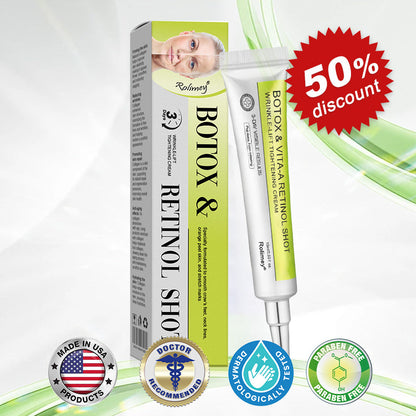 🏅👨‍⚕️Made and shipped from the USA 💫Rolimey® Botox & Vita-A Retinol Shot Wrinkle-Lift Tightening cream - Last Day Promotion 70% OFF
